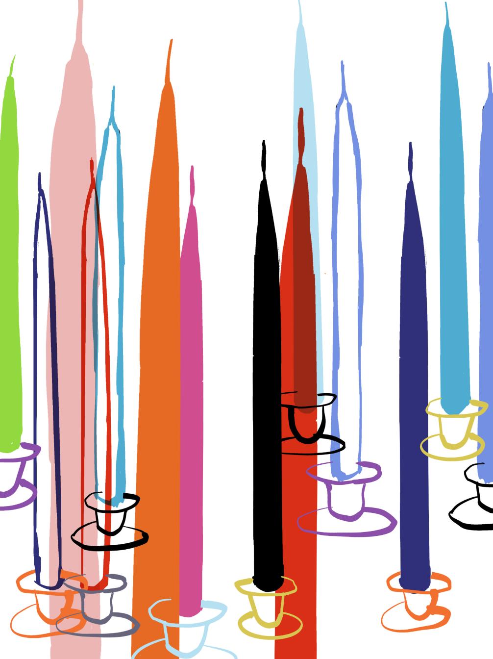 Pair of Coloured Candles