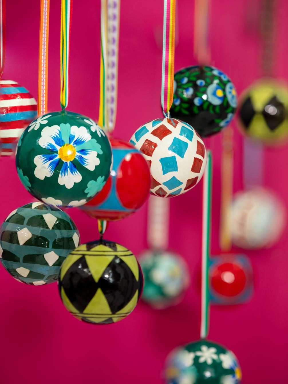 Papier Mache Ball Decorations