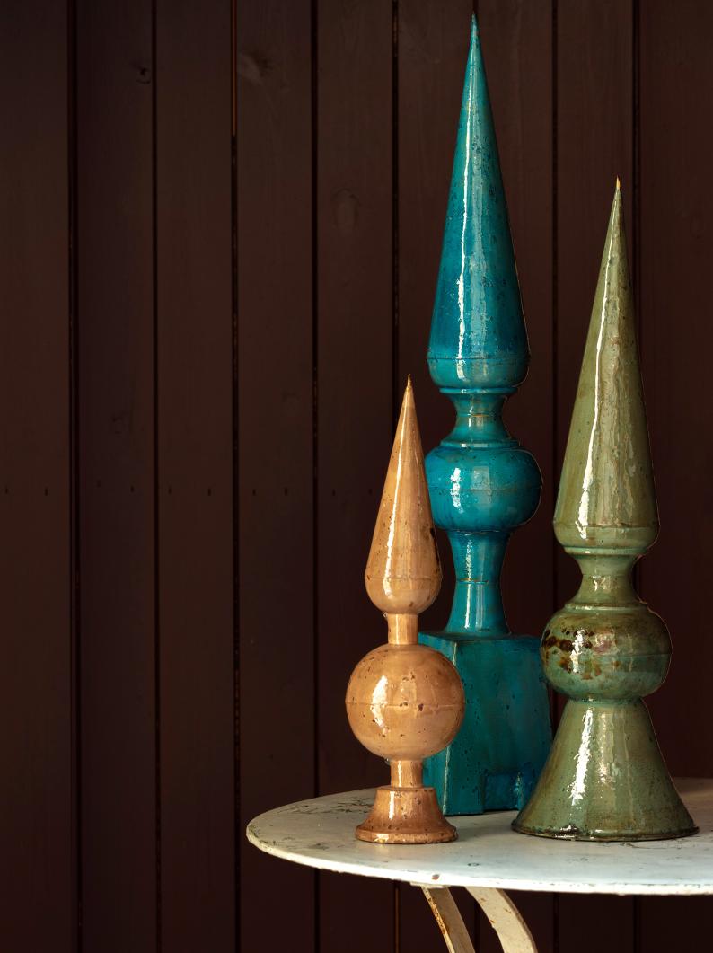 Coloured Metal Obelisks