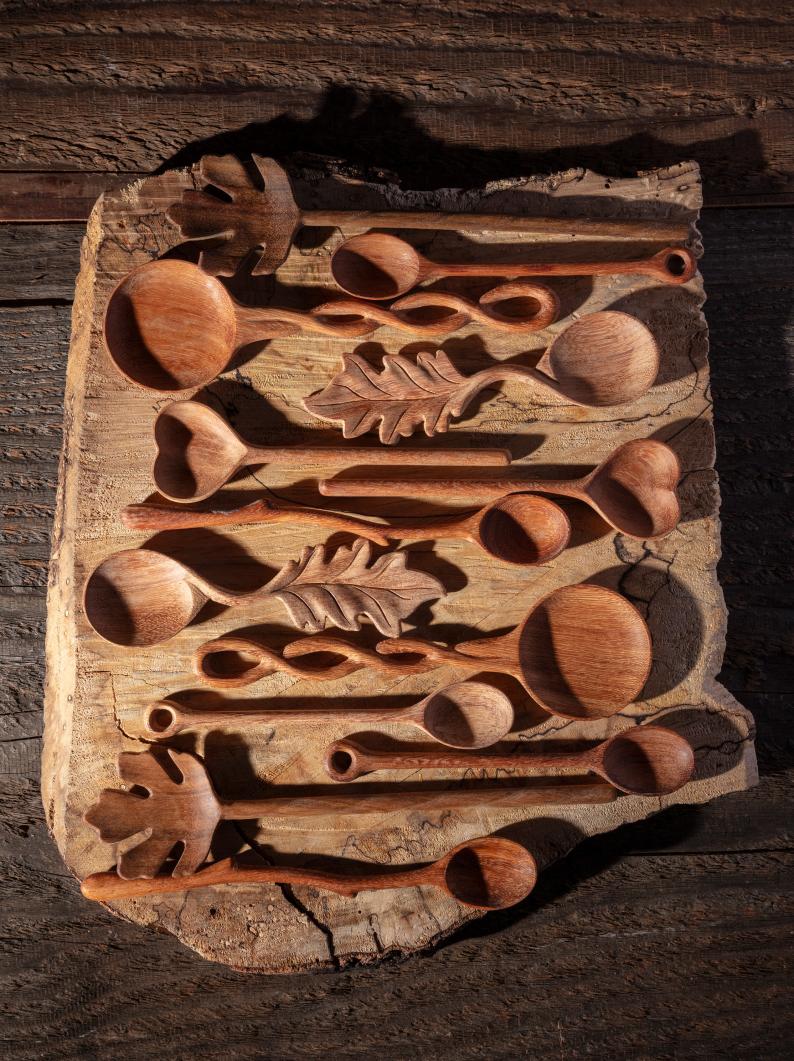 Carved Wooden Spoons