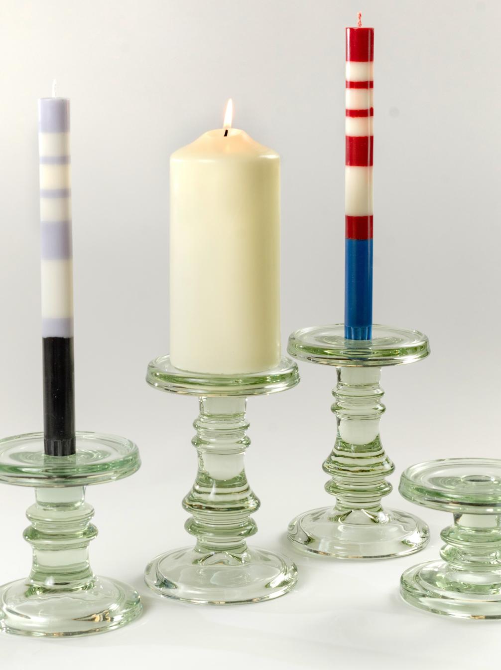 glass candlesticks