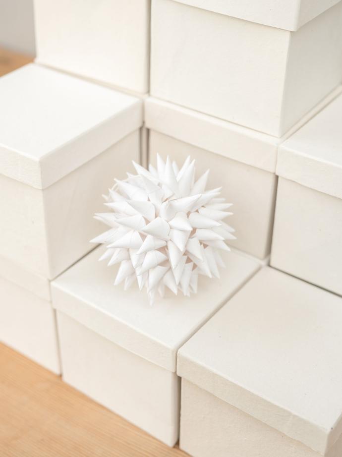 Boxed White Paper 3D Star