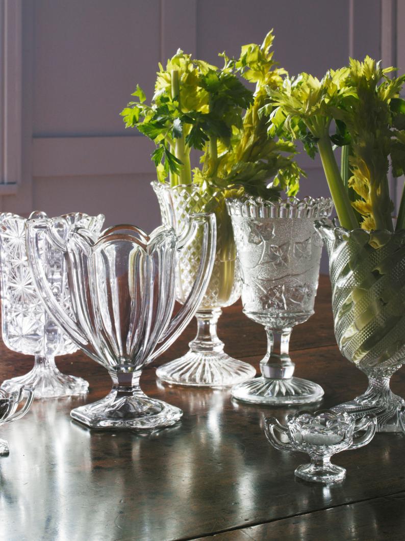 Old Glass Celery Vases