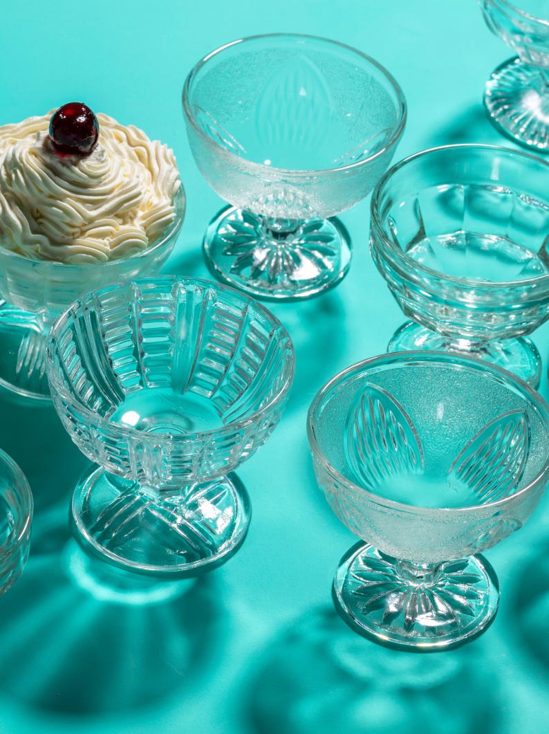 Old Glass Sundae Dishes