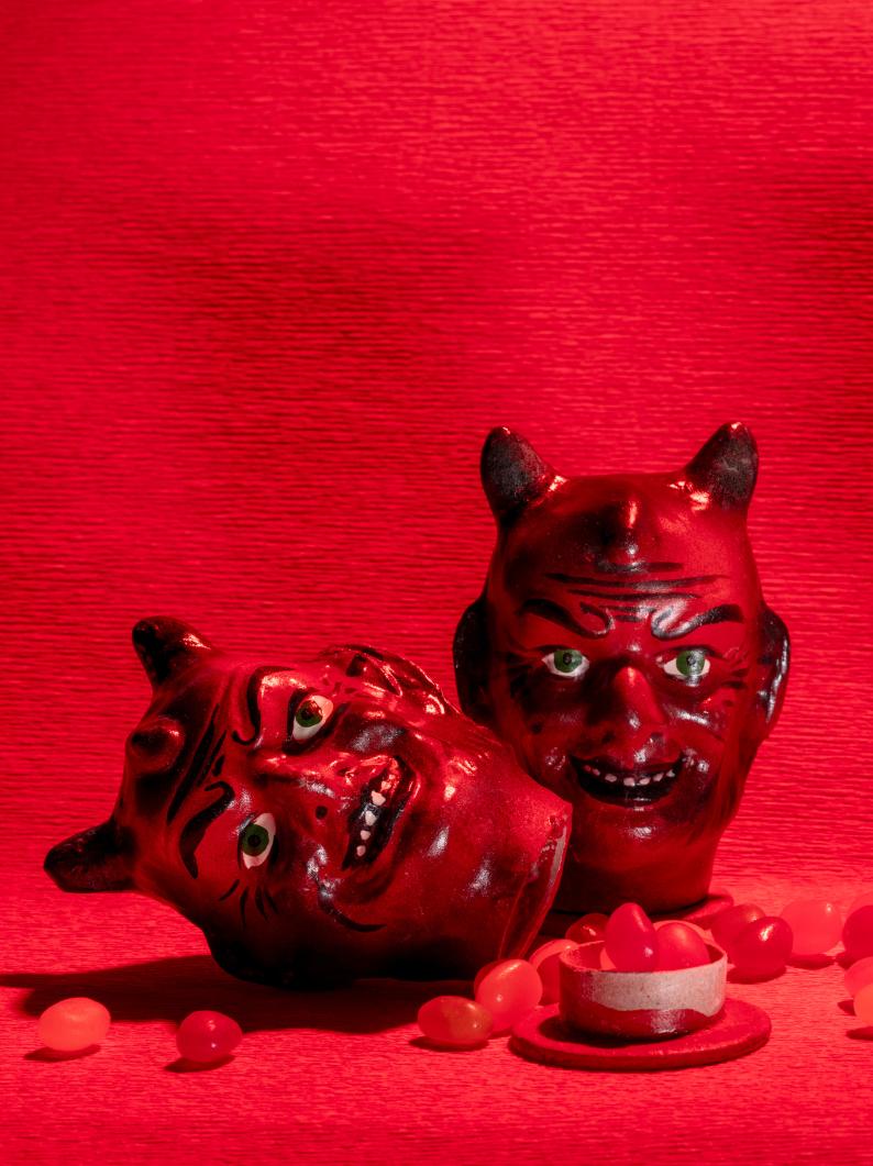 Papier Mache Devil Box