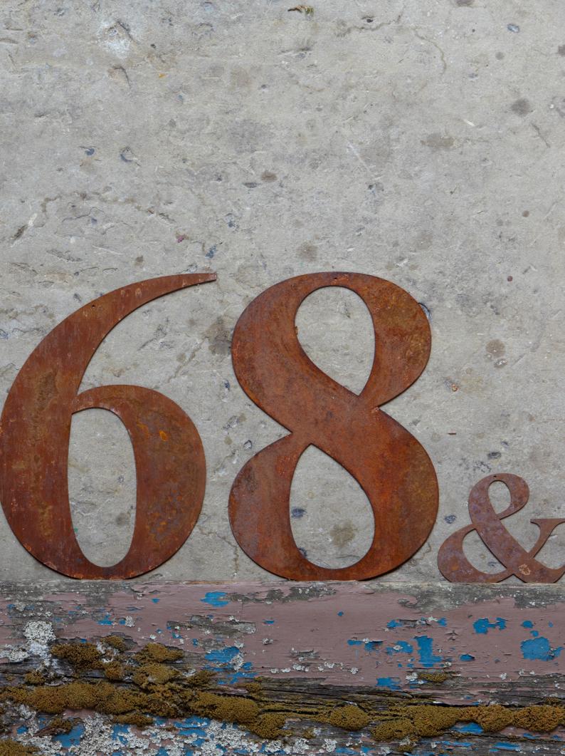 Rusty Metal Numbers