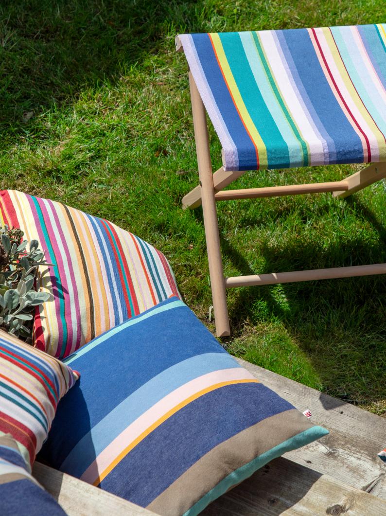 French Stripe Stools