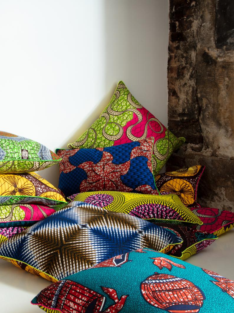 African Batik Print Cushions